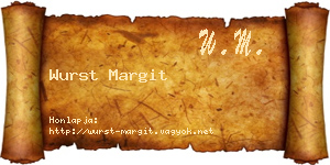 Wurst Margit névjegykártya